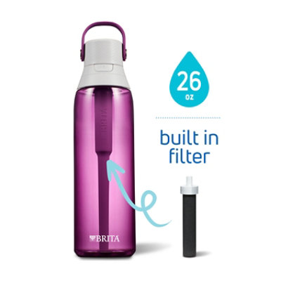 Brita Orchid Color Water Bottle With Filter Premium Filtered Water Bottle - 26 Oz - Image 1