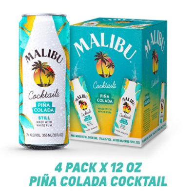 Malibu Rum Pina Colada Cans Pack 4355 ML Haggen