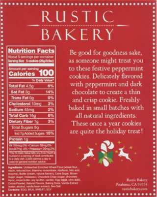 Peppermint Dark Chocolate Cookies - 4.5 OZ - Image 6