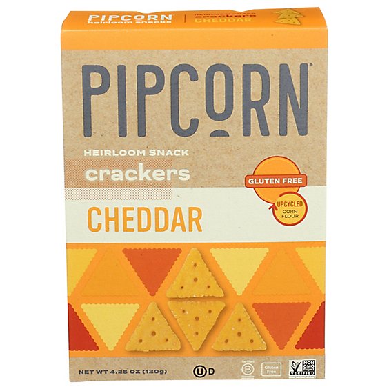 Pipcorn Cheddar Snack Crackers - 4.25 Oz