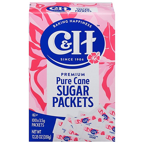 C&h White Granulated Sugar Packets - 100 CT