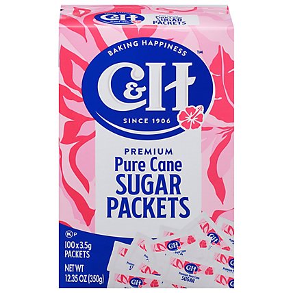 C&h White Granulated Sugar Packets - 100 CT - Image 1