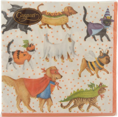 Caspari Cocktail Npkn Pets In Costume - 20 CT - Image 2