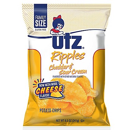 Utz Cheddar & Sour Cream Ripple Chip - 8.5 OZ - Image 3
