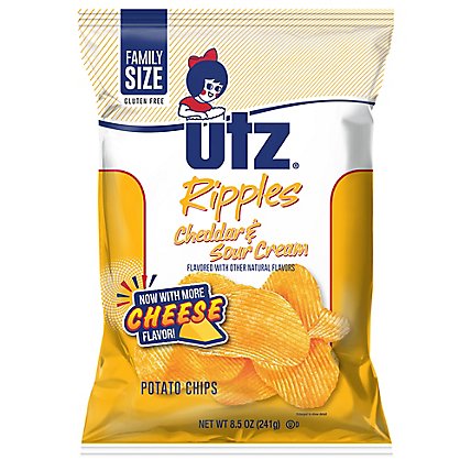Utz Cheddar & Sour Cream Ripple Chip - 8.5 OZ - Image 2