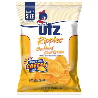 Utz Cheddar & Sour Cream Ripple Chip 8.5 OZ Haggen