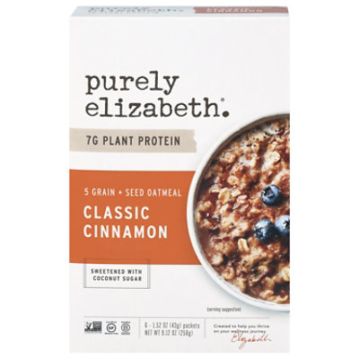 Purely Elizabeth Classic Cinnamon Superfood Oatmeal with Prebiotic Fiber Multipack - 1.52 Oz  - Image 3