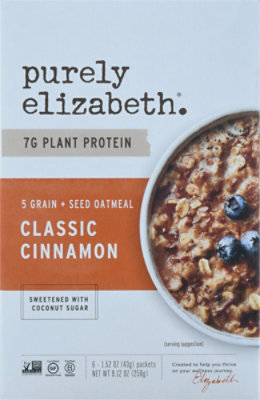 Purely Elizabeth Classic Cinnamon Superfood Oatmeal with Prebiotic Fiber Multipack - 1.52 Oz  - Image 2