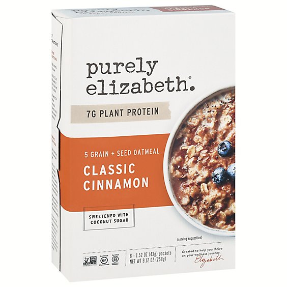 Purely Elzbth Instant Oatmeal Cinnamon - 9.12 OZ