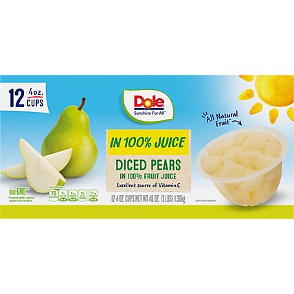Dole Pears Diced In 100% Juice - 12-4 OZ - Image 6