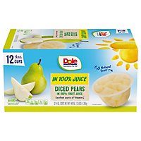 Dole Pears Diced In 100% Juice - 12-4 OZ - Image 1