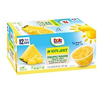 Dole Pineapple Tidbits In 100% Juice Fruit Cups - 12-4 OZ