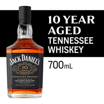 Jack Daniels 10 Years Old Tennessee Whiskey 100 Proof Bottle - 750 Ml