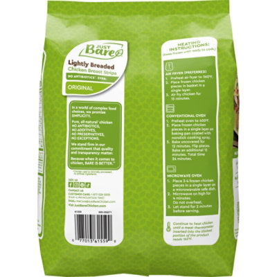 Just Bare Fully Cooked Lightly Breaded Chicken Breast Strips - 24 oz - Image 5