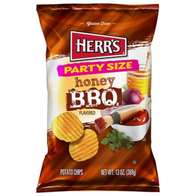 Herr's Party Size Honey Bbq Chips - 13 OZ