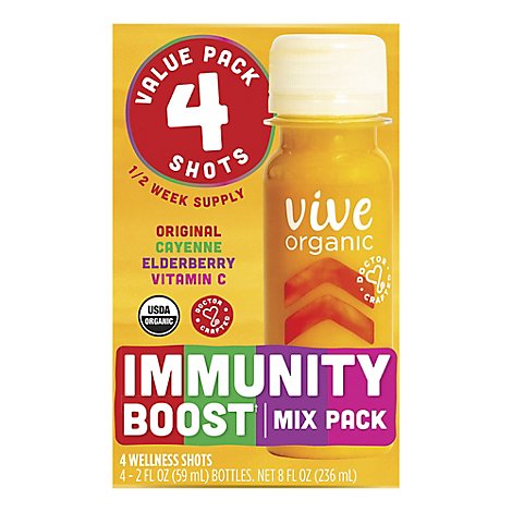 Vive Organic Immunity Boost Variety Pack - 8 FZ