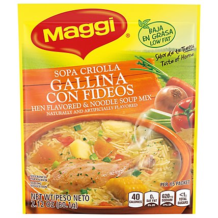 Maggi Soup Criolla Hen Noodles 2.12oz Package - 2.116 OZ - Image 3