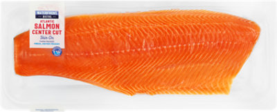 waterfront BISTRO Atlantic Salmon Fillet Skin On Vacuum Sealed Pack - 2 Lb