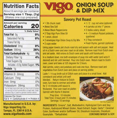 Vigo Dip Frnch Onion Soup Mix - 2 OZ - Image 6