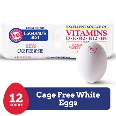 Eggland's Best Cage Free Extra Large White Eggs - 12 Count - Image 1