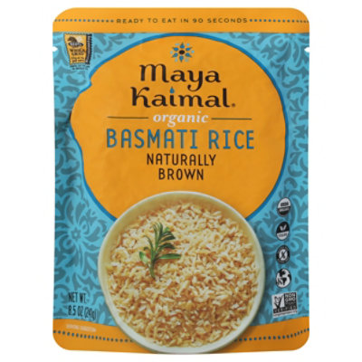 Maya Kaimal Basmati Rice Naturally Brown - 8.5 OZ - Image 3