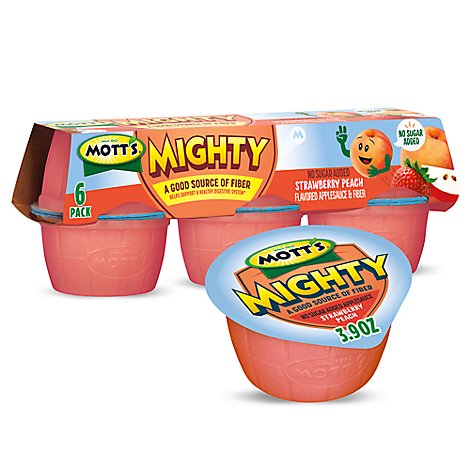 Motts Mightyas Stb Peach Tub - 6-3.9 OZ