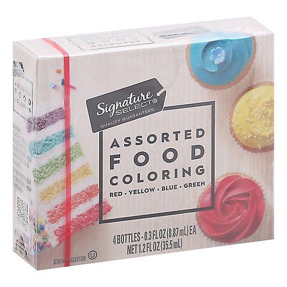 Signature Select Assorted Food Coloring - 1.2 FZ