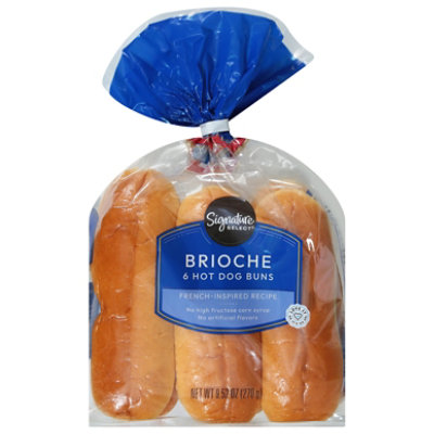 Signature SELECT Brioche Hot Dog Buns 9.52 Oz - 6 Count - Image 3