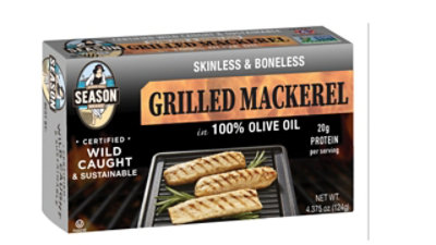 Season Skinless & Boneless Grilled Mackerel In Olive Oil - 4.375 Oz - Image 1