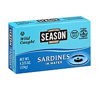 Season Sardines In Water W/salt Added - 4.375 OZ
