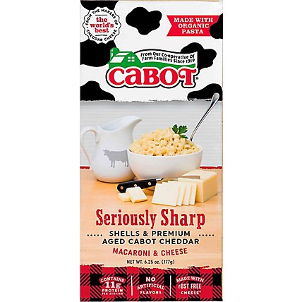 Cabot Seriously Sharp Mac & Cheese With Organic Pasta - 6.25 OZ - Image 2