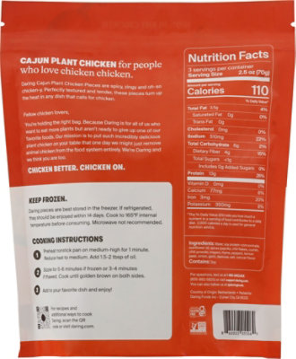 Daring Cajun Pieces Plant Based Chicken - 8 Oz - Image 6