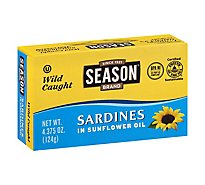 Season Sardines In Sunflower Oil W/salt - 4.375 OZ