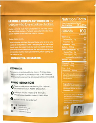 Daring Lemon Herb Plant Based Chicken - 8 Oz - Image 6