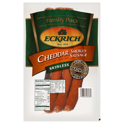 Eckrich Skinless Cheddar Smoked Sausage - 39 Oz - Image 1
