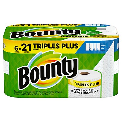 Bounty Base Paper Towel 2 Ply Select-a-size Roll White 6 Roll - 6 RL - Image 2
