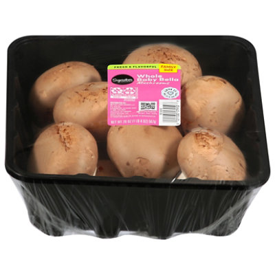 Signature Select Whole Baby Bella Mushrooms - 20 Oz