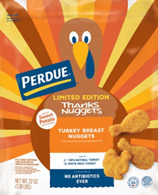 Perdue Nae Fc Breaded Turkey Breast Meat Thanksnuggets - 22 OZ - Image 2