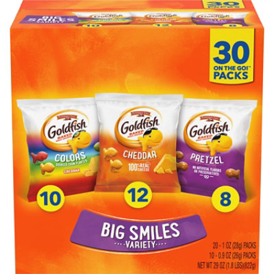 Pepperidge Farm Goldfish Big Smiles Variety - 30 Ct - Variety Pack - Image 1