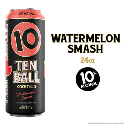 10 Ball Watermelon Smash Cocktail In A Can - 24 FZ - Image 1