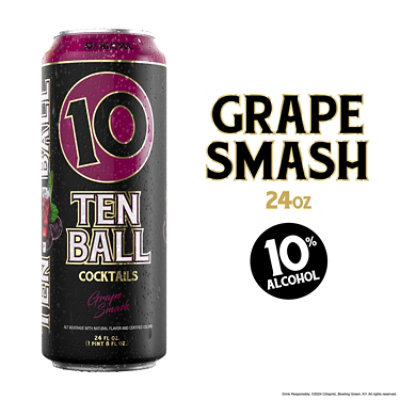 10 Ball Grape Smash Cocktail In A Can - 24 FZ - Image 1