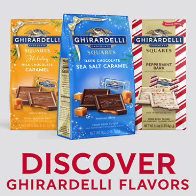 Ghirardelli Holiday Dark Chocolate Sea Salt Caramel Squares Bag -  9 Oz - Image 2