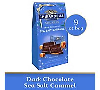 Ghirardelli Holiday Dark Chocolate Sea Salt Caramel Squares Bag -  9 Oz