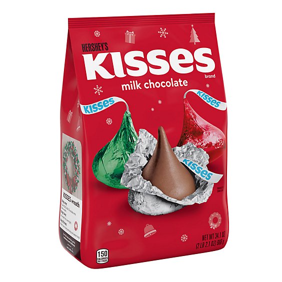 HERSHEY'S Kisses Milk Chocolate Candy Bulk Bag - 34.1 Oz