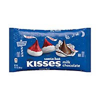 HERSHEY'S Kisses Santa Hat Milk Chocolate Candy Bag - 10.1 Oz - Image 1