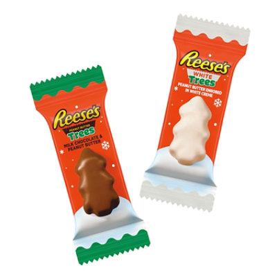 Reese's Assorted Milk Chocolate White Creme Peanut Butter Trees Candy Bag - 18.6 Oz - Image 3