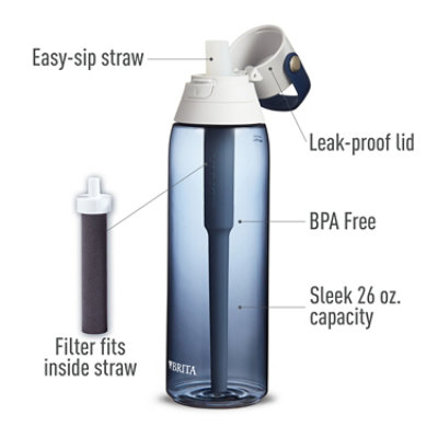 Brita Night Sky BPA Free Premium Water Bottle With Filter - 26 Oz - Image 4