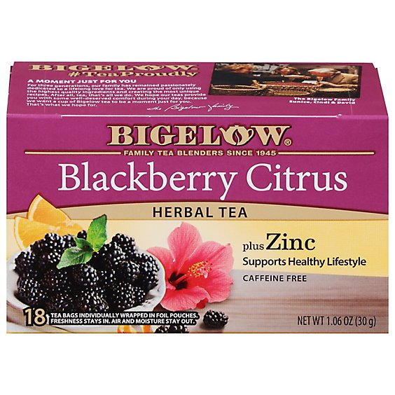 Bigelow Blackberry Citrus Tea Plus Zinc - 0.95 OZ