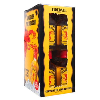 Fireball Cinnamon Whisky Window Box 66 Proof - 20-50 Ml - Image 1