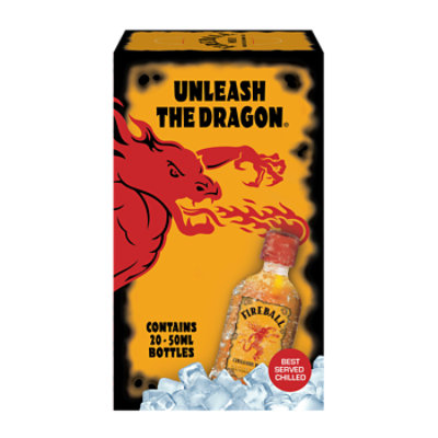 Fireball Cinnamon Whisky Window Box 66 Proof - 20-50 Ml - Image 1
